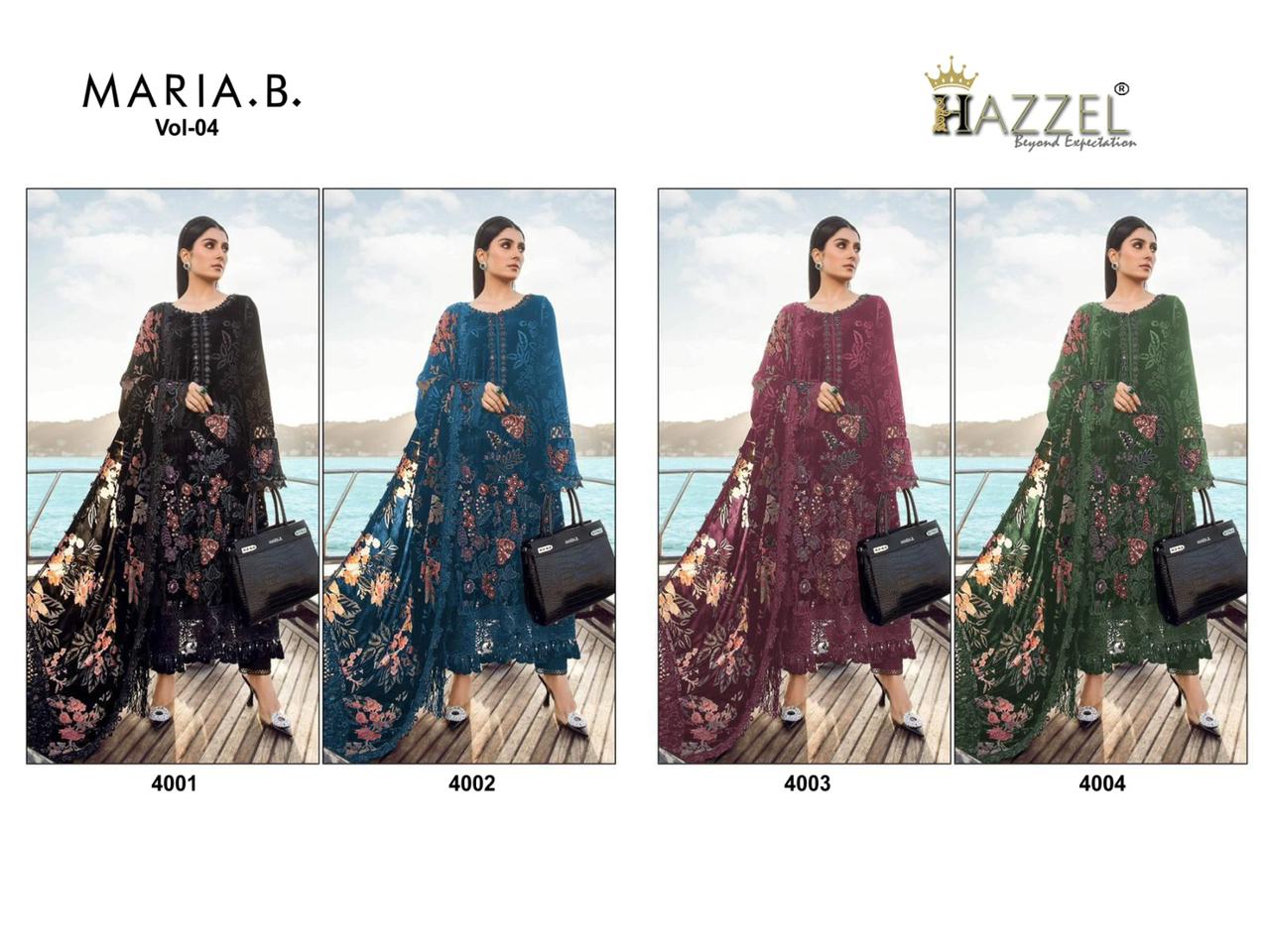 Maria B Vol-4 Hazzel Rayon Cotton Pakistani Salwar Suits