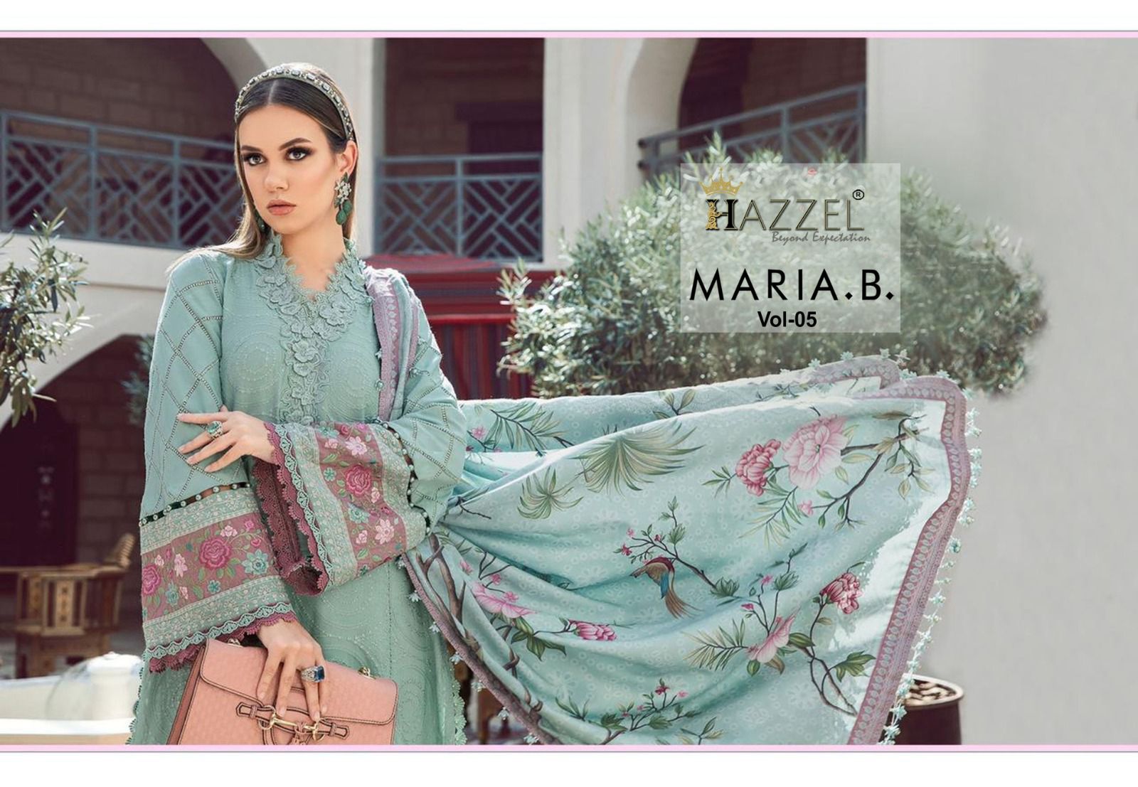 Maria B Vol-5 Hazzel Rayon Cotton Pakistani Salwar Suits