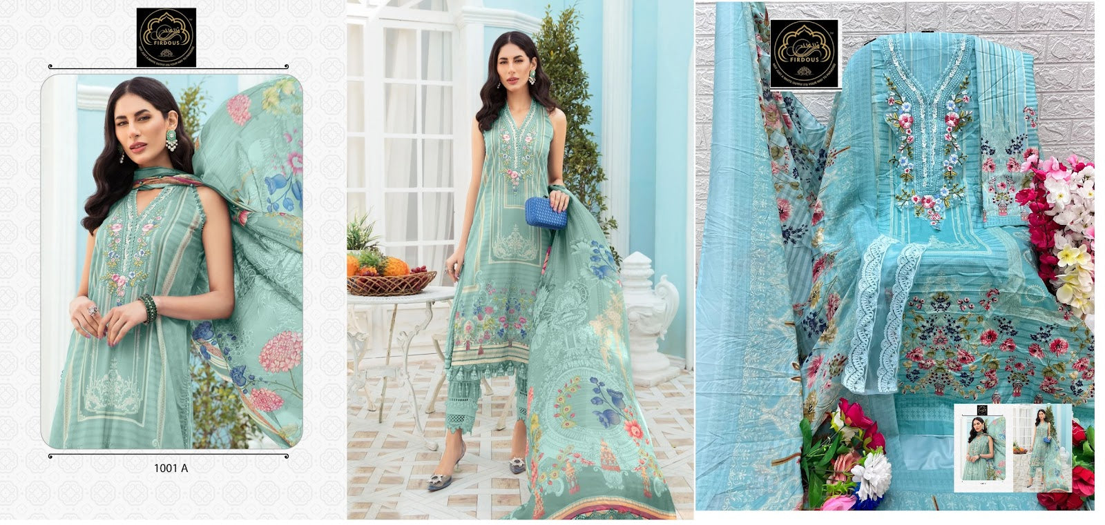 Maria B Vol 1 Firdous Art Cotton Pakistani Patch Work Suits