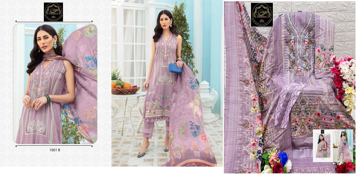 Maria B Vol 1 Firdous Art Cotton Pakistani Patch Work Suits