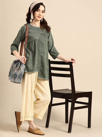 Marina Mahotsav Viscose Designer Long Top