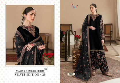 Mariya B Embroidered Nx Shree Fabs Velvet Suits