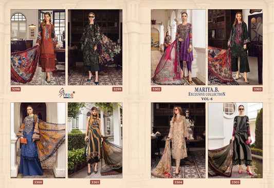 Mariya B Exclusive Collection Vol 6 Shree Fabs Cotton Pakistani Salwar Suits