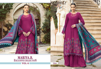 Mariya B Exclusive Collection Vol 8 Shree Fabs Rayon Cotton Pakistani Salwar Suits