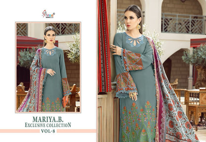 Mariya B Exclusive Collection Vol 8 Shree Fabs Rayon Cotton Pakistani Salwar Suits