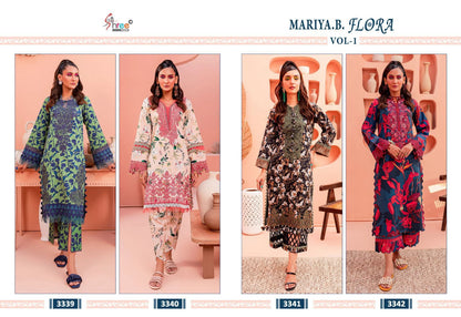 Mariya B Flora Vol 1 Shree Fabs Jaam Cotton Pakistani Salwar Suits