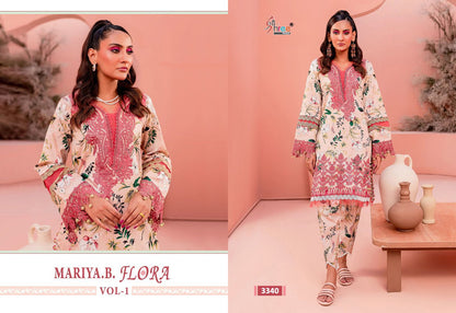 Mariya B Flora Vol 1 Shree Fabs Jaam Cotton Pakistani Salwar Suits