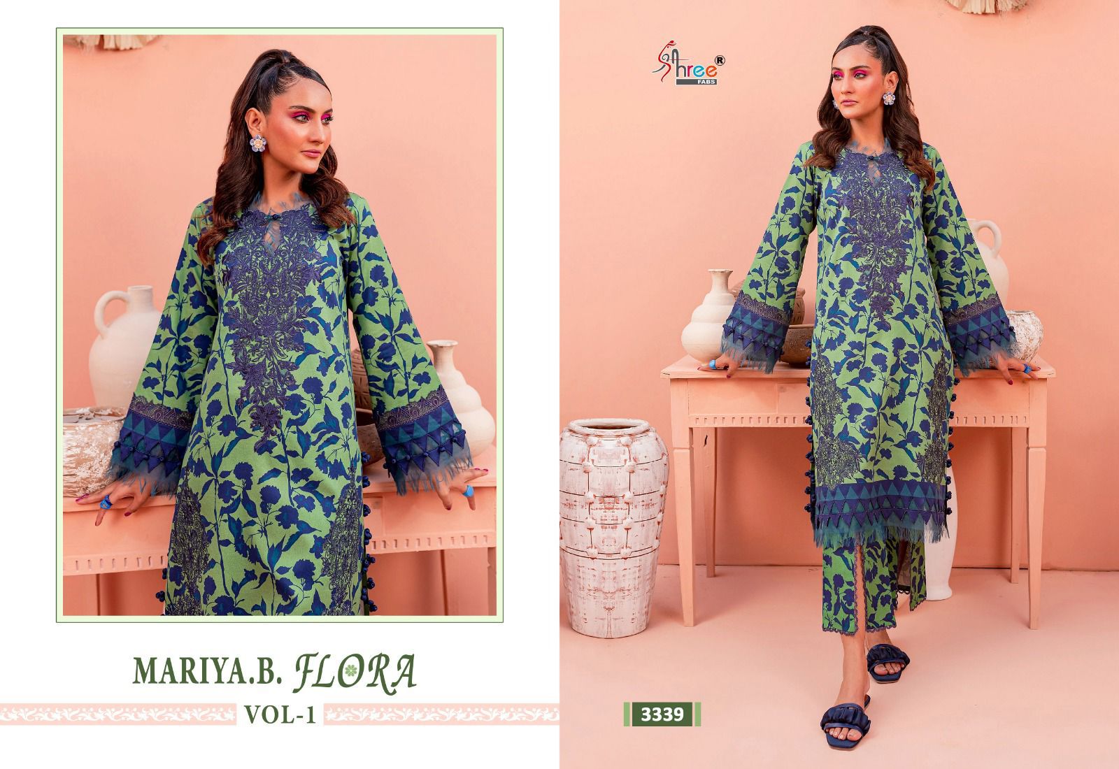 Mariya B Flora Vol 1 Shree Fabs Jaam Cotton Pakistani Salwar Suits