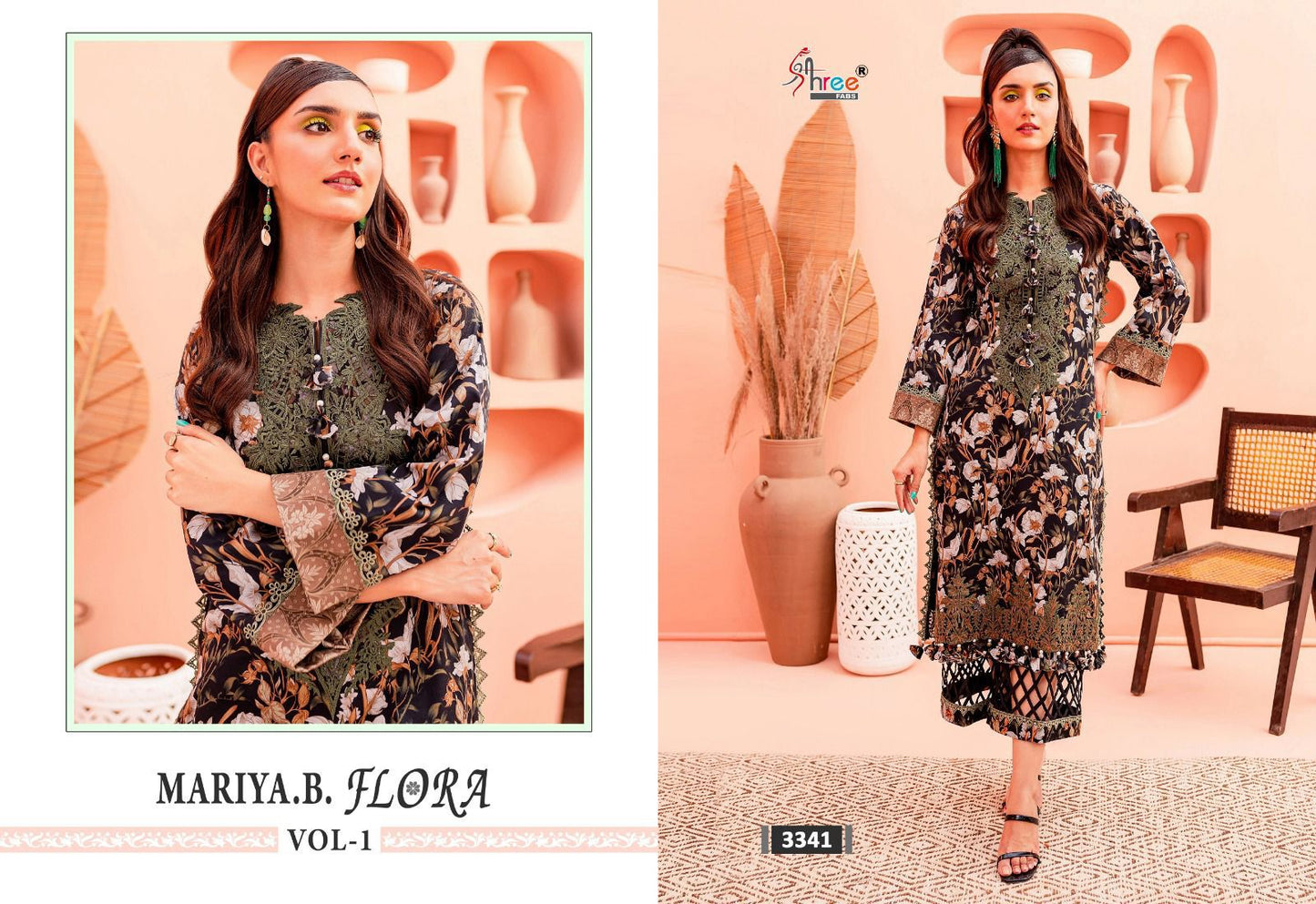 Mariya B Flora Vol 1 Shree Fabs Jaam Cotton Pakistani Salwar Suits