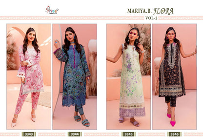 Mariya B Flora Vol 2 Shree Fabs Jaam Cotton Pakistani Salwar Suits