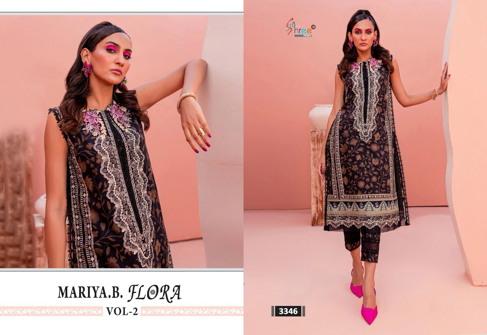 Mariya B Flora Vol 2 Shree Fabs Jaam Cotton Pakistani Salwar Suits