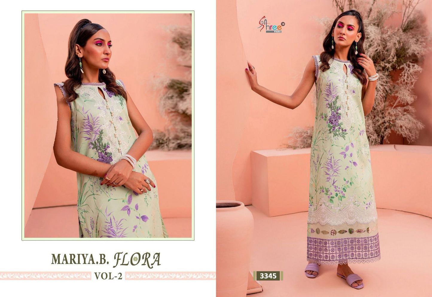 Mariya B Flora Vol 2 Shree Fabs Jaam Cotton Pakistani Salwar Suits