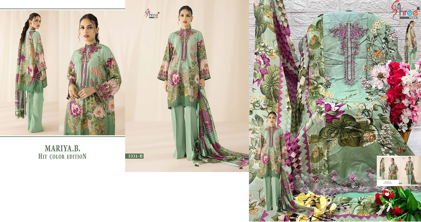 Mariya B Hit Color 3331 Shree Fabs Cotton Pakistani Salwar Suits