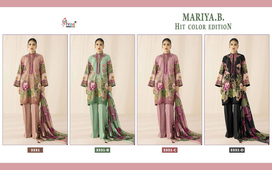 Mariya B Hit Color 3331 Shree Fabs Cotton Pakistani Salwar Suits