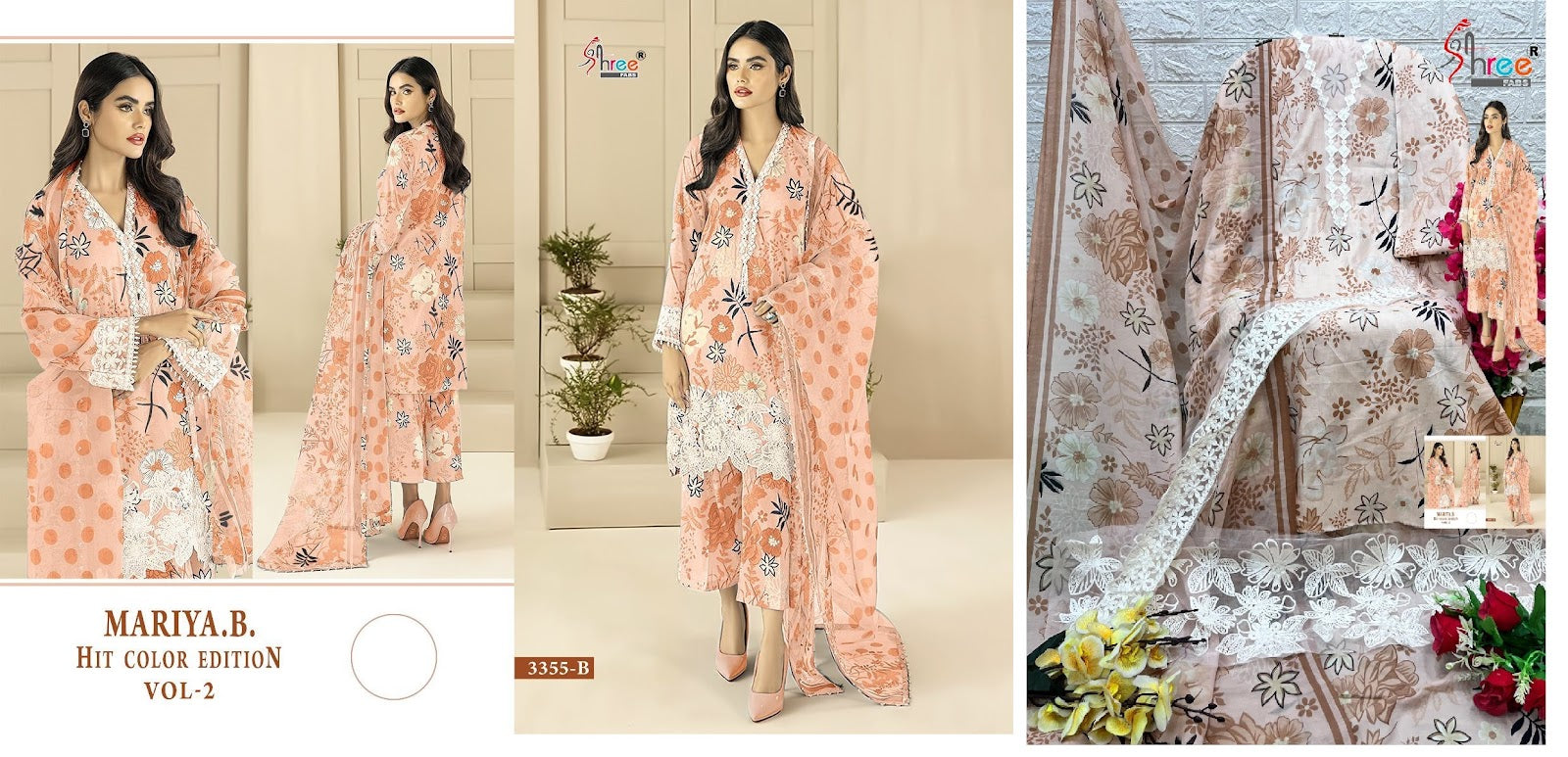 Mariya B Hit Color Vol 2-3355 Shree Fabs Cotton Pakistani Salwar Suits