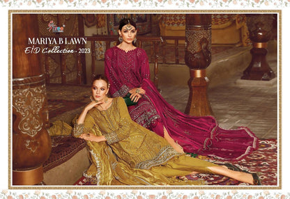 Mariya B Lawn Eid Collection-2023 Shree Fabs Lawn Cotton Pakistani Patch Work Suits