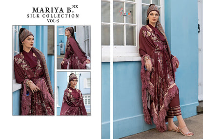 Mariya B Silk Vol 5 Nx Shree Fabs Japan Satin Pakistani Salwar Suits