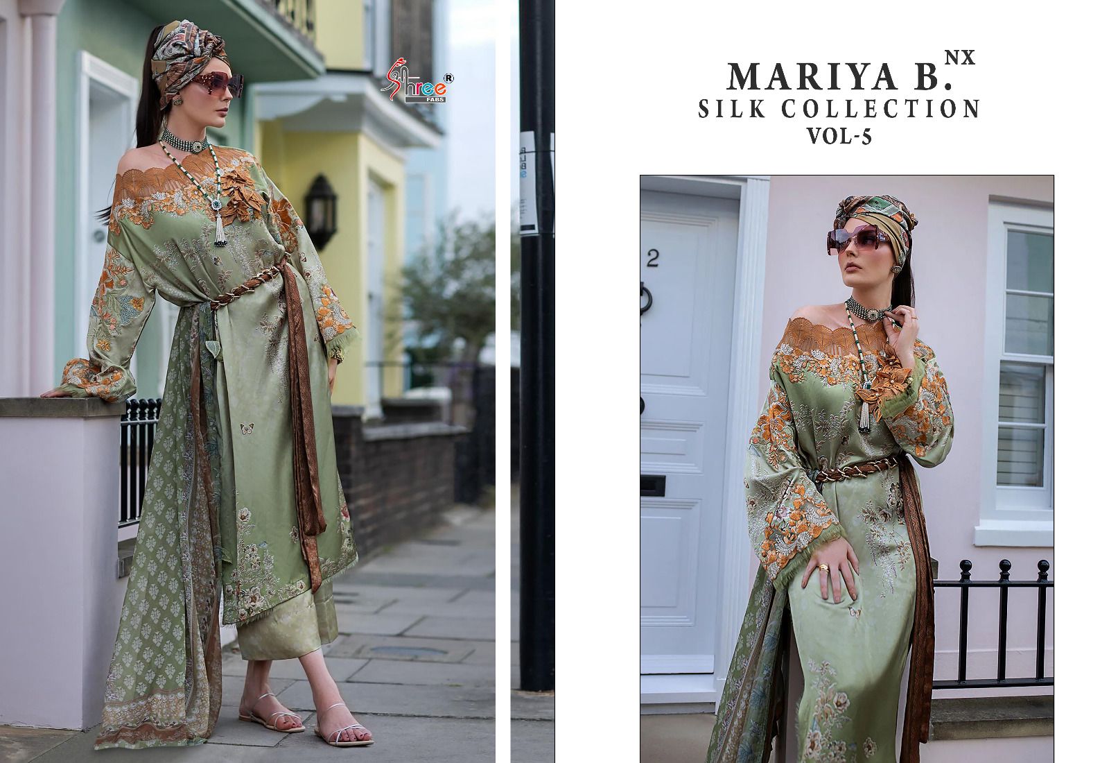 Mariya B Silk Vol 5 Nx Shree Fabs Japan Satin Pakistani Salwar Suits