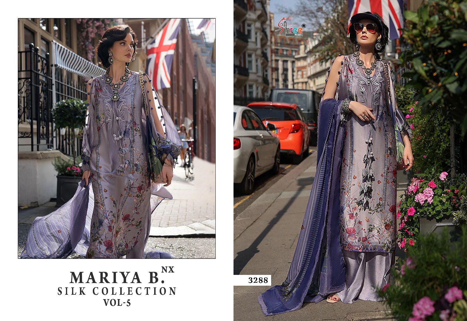 Mariya B Silk Vol 5 Nx Shree Fabs Japan Satin Pakistani Salwar Suits
