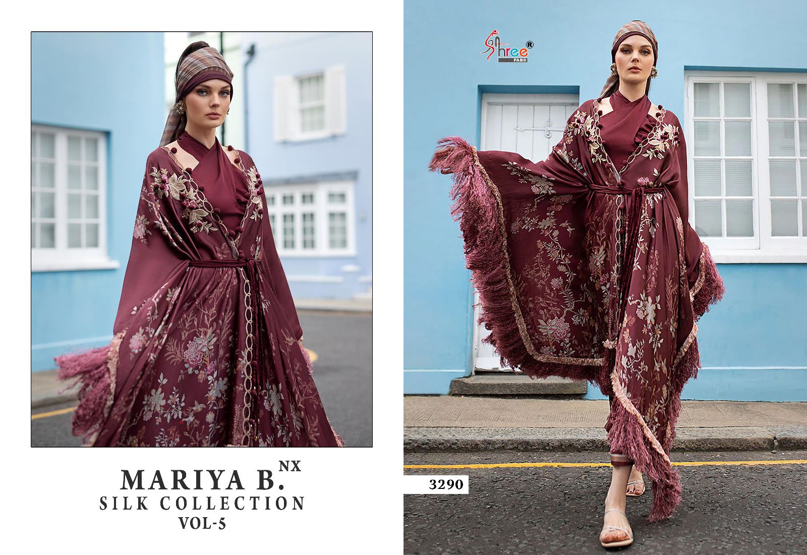 Mariya B Silk Vol 5 Nx Shree Fabs Japan Satin Pakistani Salwar Suits