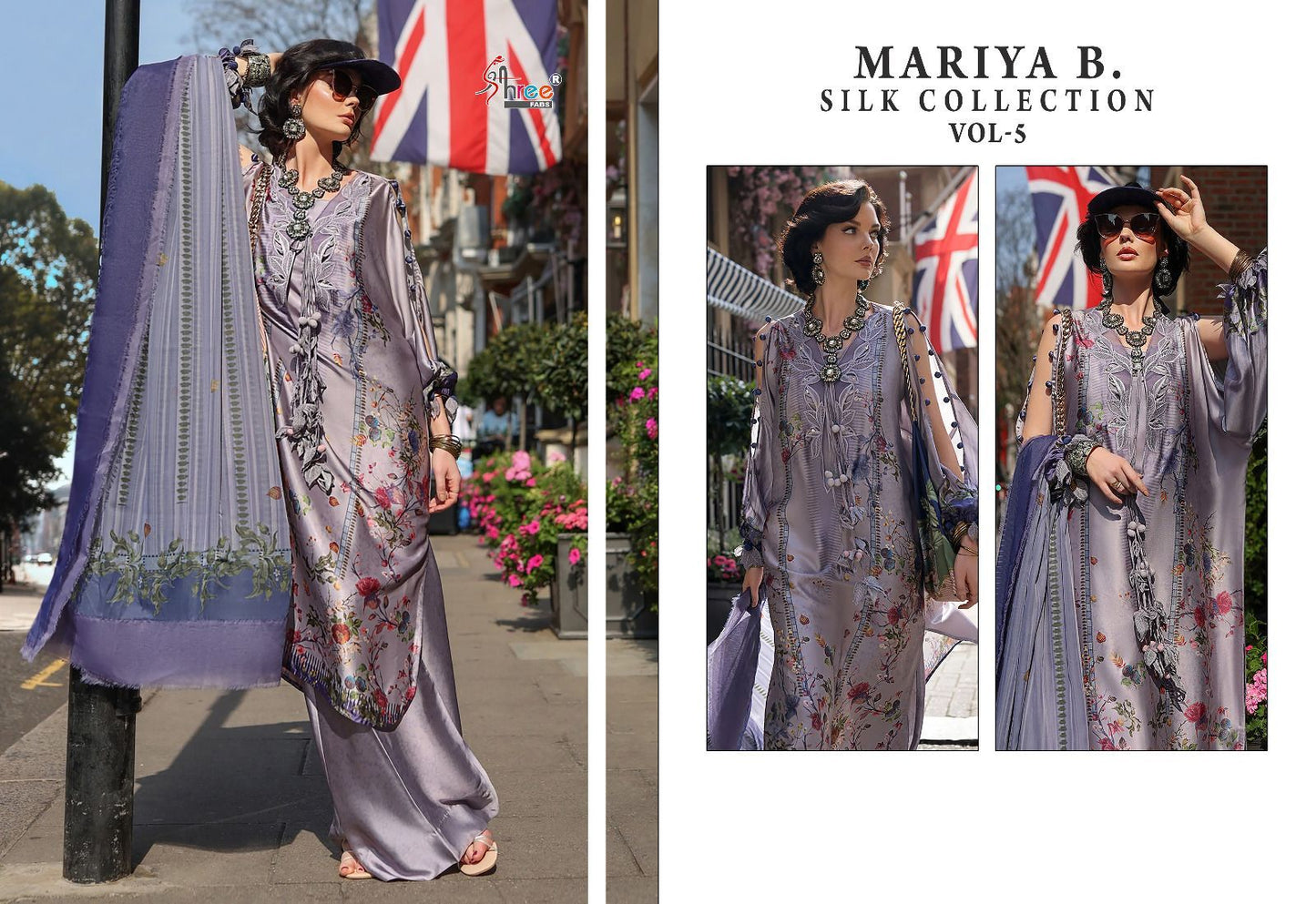 Mariya B Silk Vol 5 Shree Fabs Satin Pakistani Salwar Suits