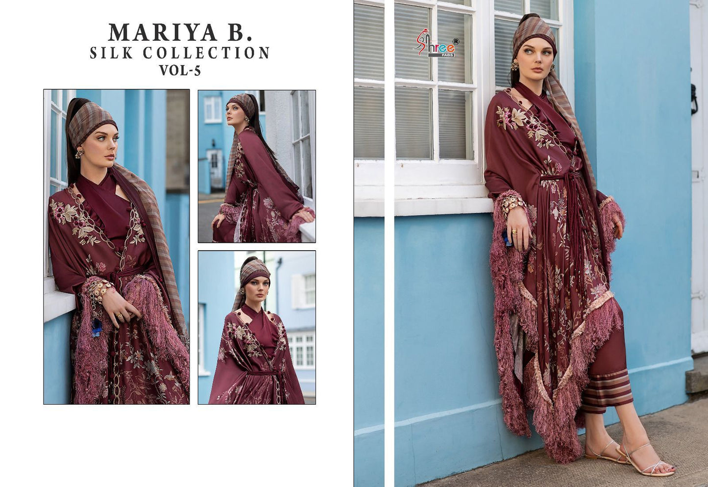 Mariya B Silk Vol 5 Shree Fabs Satin Pakistani Salwar Suits