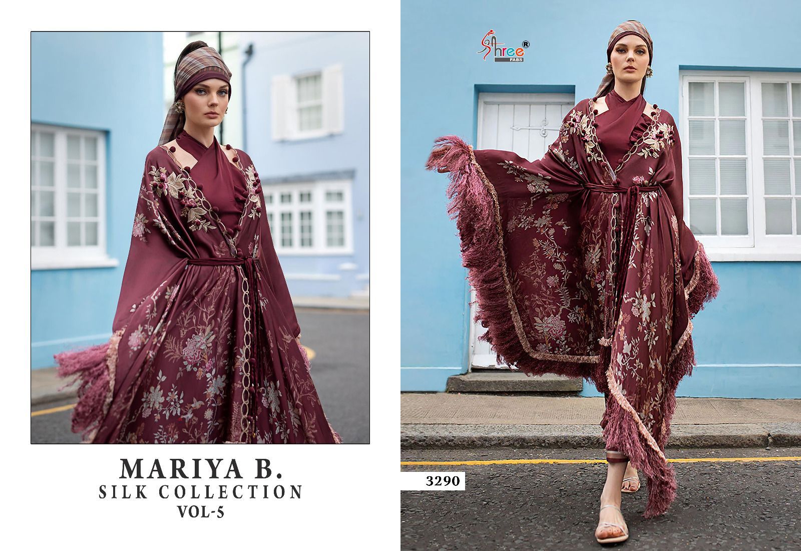 Mariya B Silk Vol 5 Shree Fabs Satin Pakistani Salwar Suits