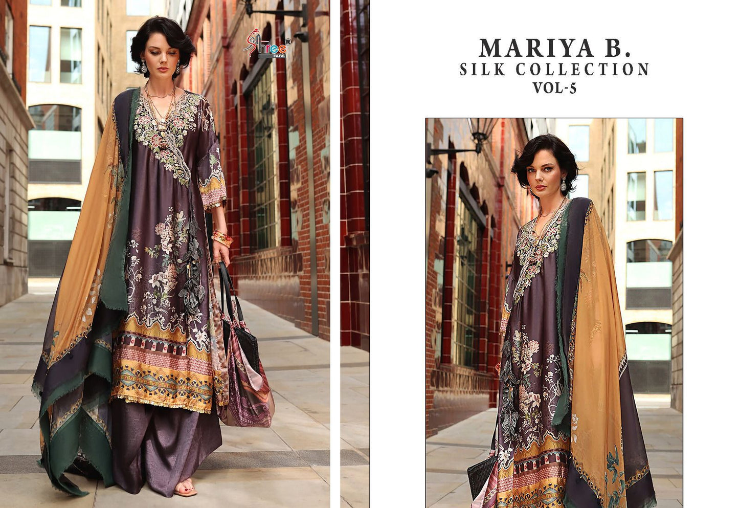 Mariya B Silk Vol 5 Shree Fabs Satin Pakistani Salwar Suits