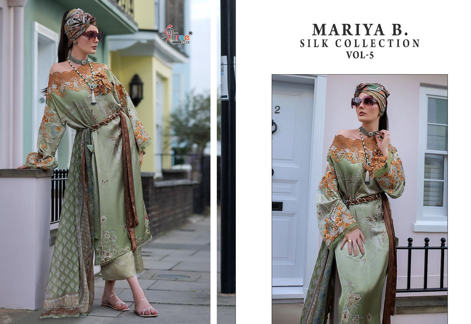 Mariya B Silk Vol 5 Shree Fabs Satin Pakistani Salwar Suits