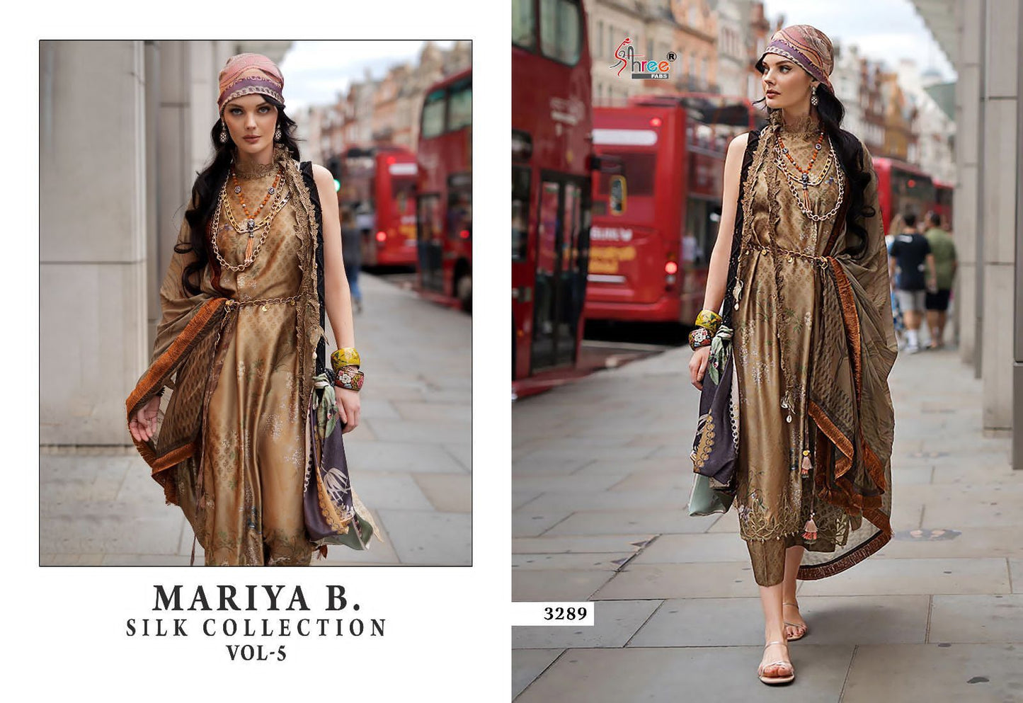 Mariya B Silk Vol 5 Shree Fabs Satin Pakistani Salwar Suits