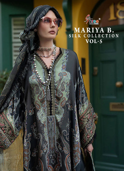 Mariya B Silk Vol 5 Shree Fabs Satin Pakistani Salwar Suits