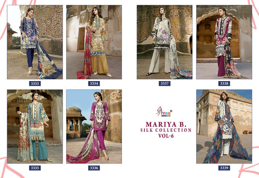 Mariya B Silk Vol 6 Shree Fabs Satin Pakistani Salwar Suits