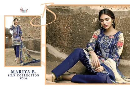 Mariya B Silk Vol 6 Shree Fabs Satin Pakistani Salwar Suits