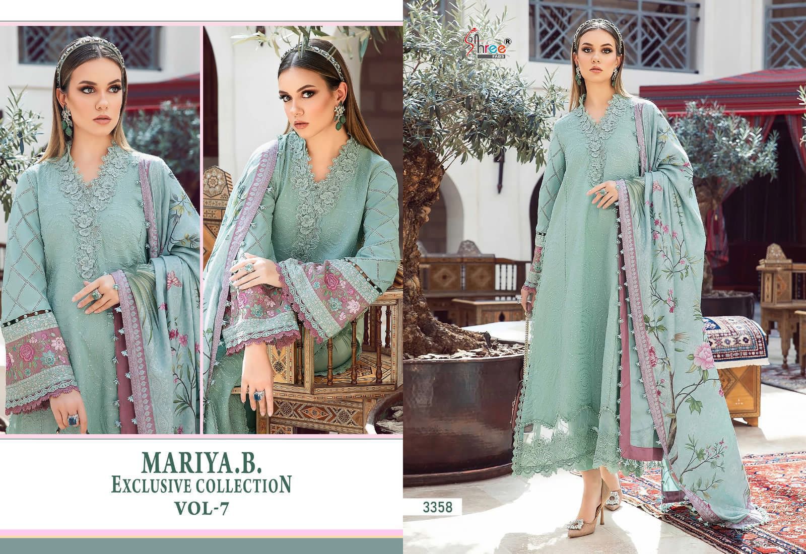 Mariya B Vol 7 Shree Fabs Rayon Cotton Pakistani Salwar Suits