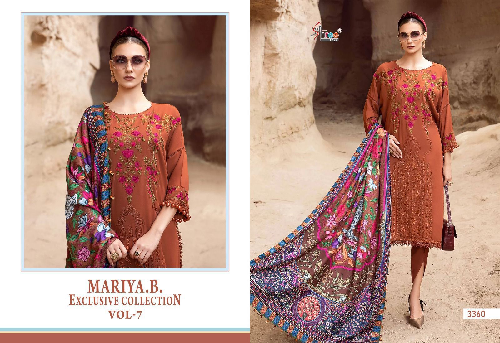 Mariya B Vol 7 Shree Fabs Rayon Cotton Pakistani Salwar Suits