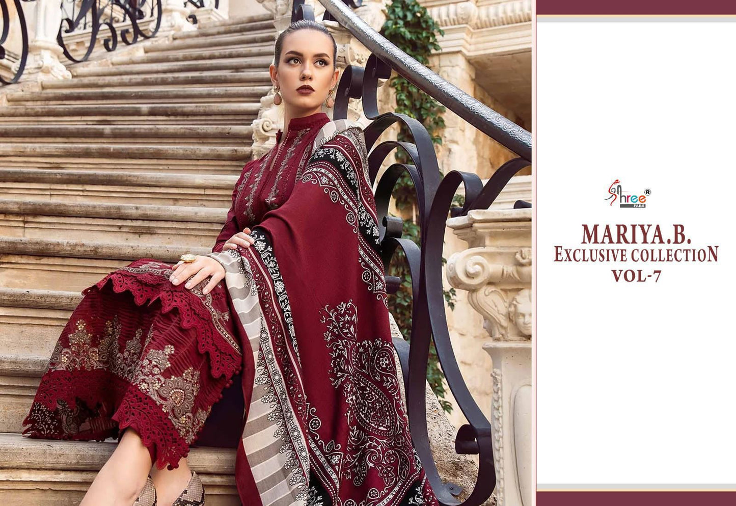 Mariya B Vol 7 Shree Fabs Rayon Cotton Pakistani Salwar Suits