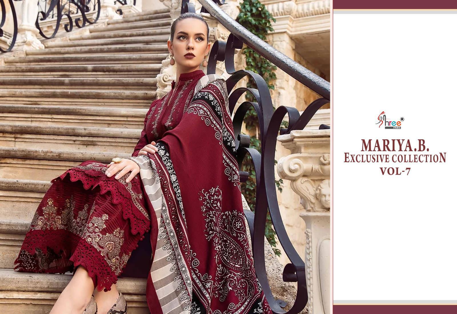 Mariya B Vol 7 Shree Fabs Rayon Cotton Pakistani Salwar Suits