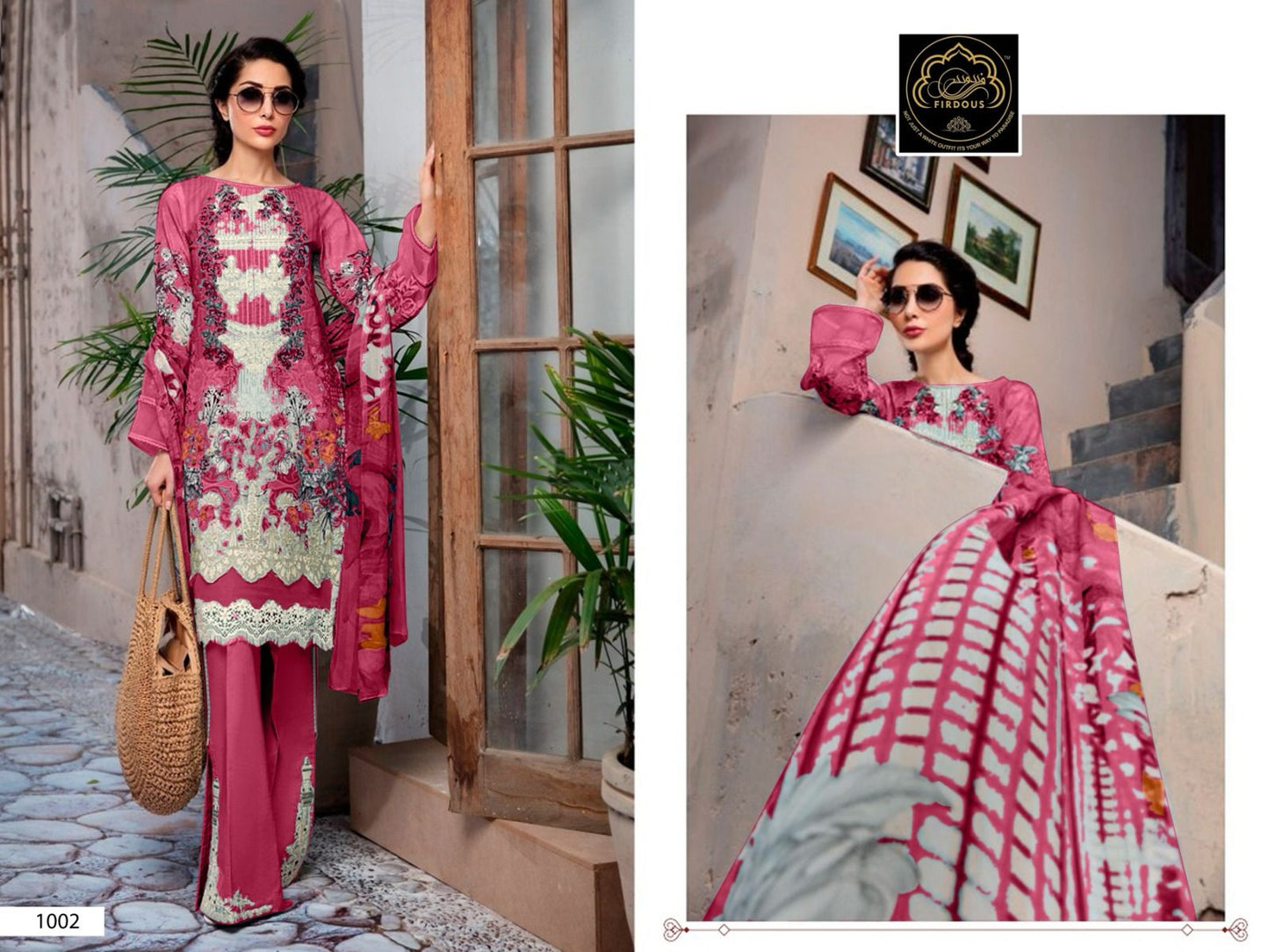 Marjaan Vol 1 Firdous Art Cotton Pakistani Patch Work Suits