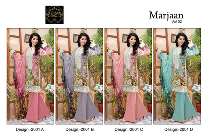 Marjaan Vol 2 Firdous Art Cotton Pakistani Patch Work Suits
