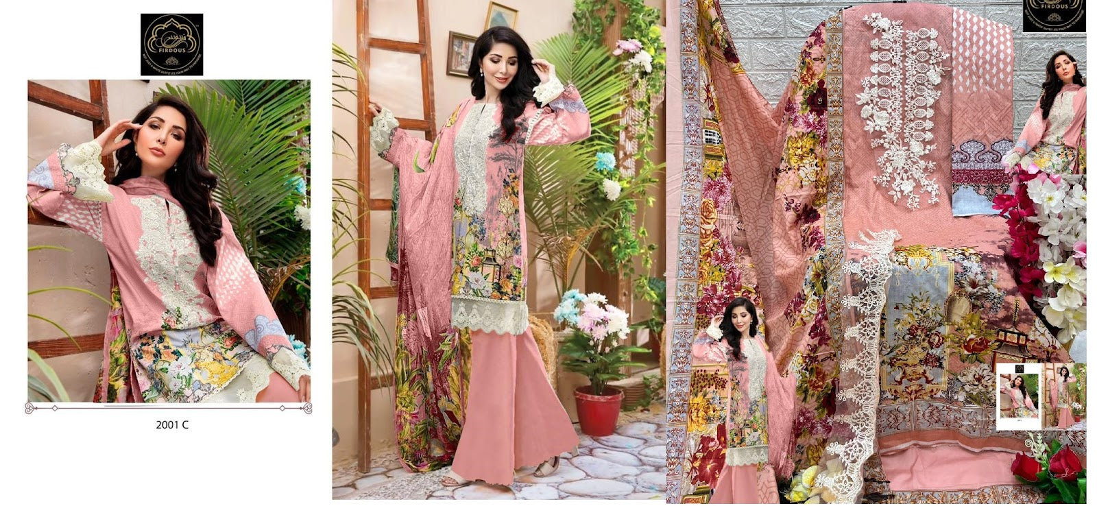Marjaan Vol 2 Firdous Art Cotton Pakistani Patch Work Suits