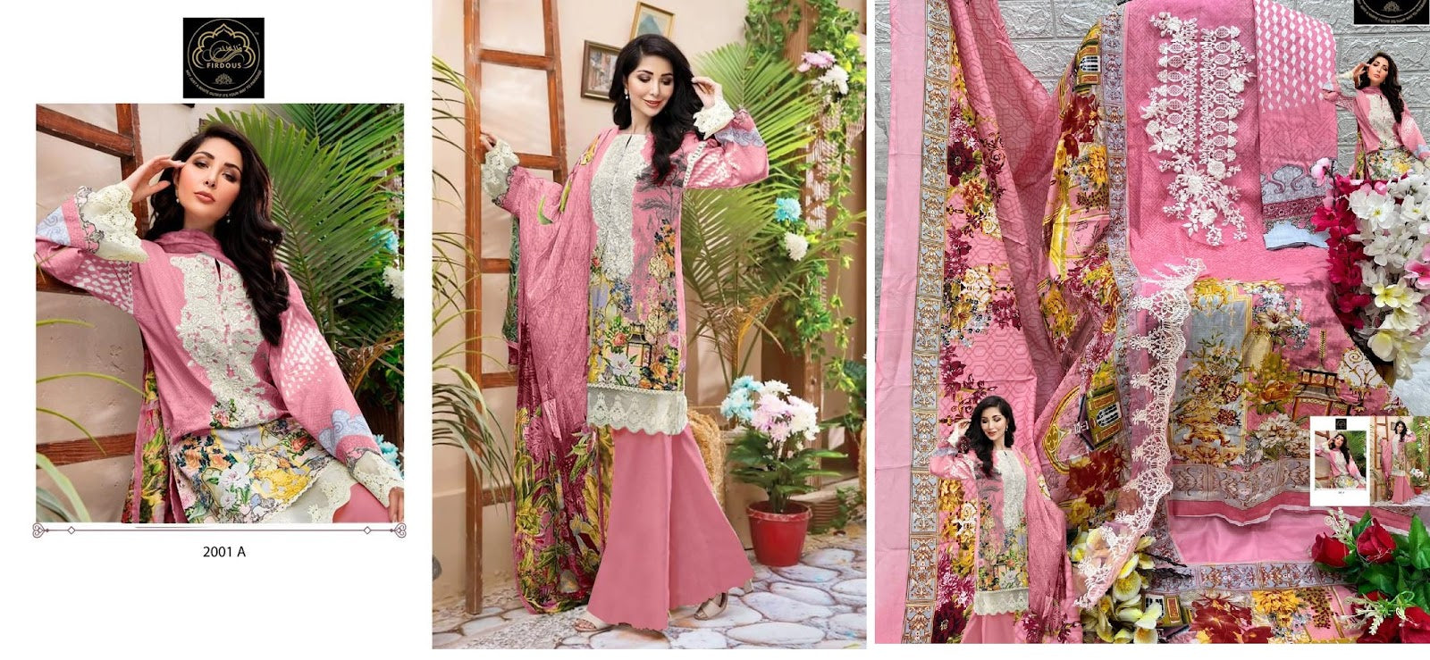 Marjaan Vol 2 Firdous Art Cotton Pakistani Patch Work Suits