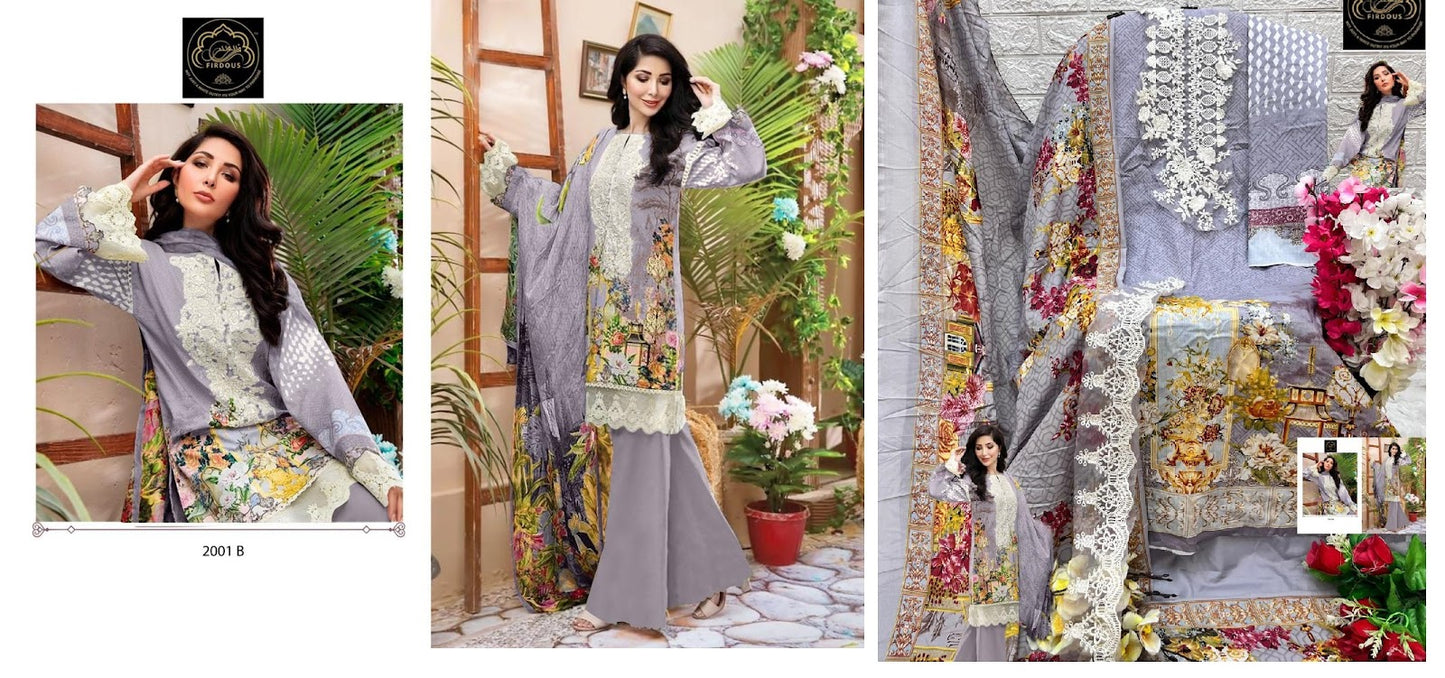 Marjaan Vol 2 Firdous Art Cotton Pakistani Patch Work Suits