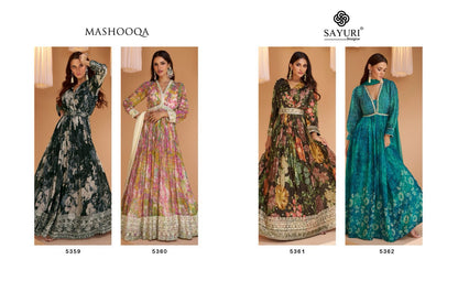 Mashooqa Sayuri Gown Dupatta Set