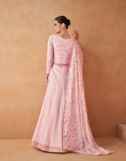 Mastani Aashirwad Creation Silk Gown Dupatta Set