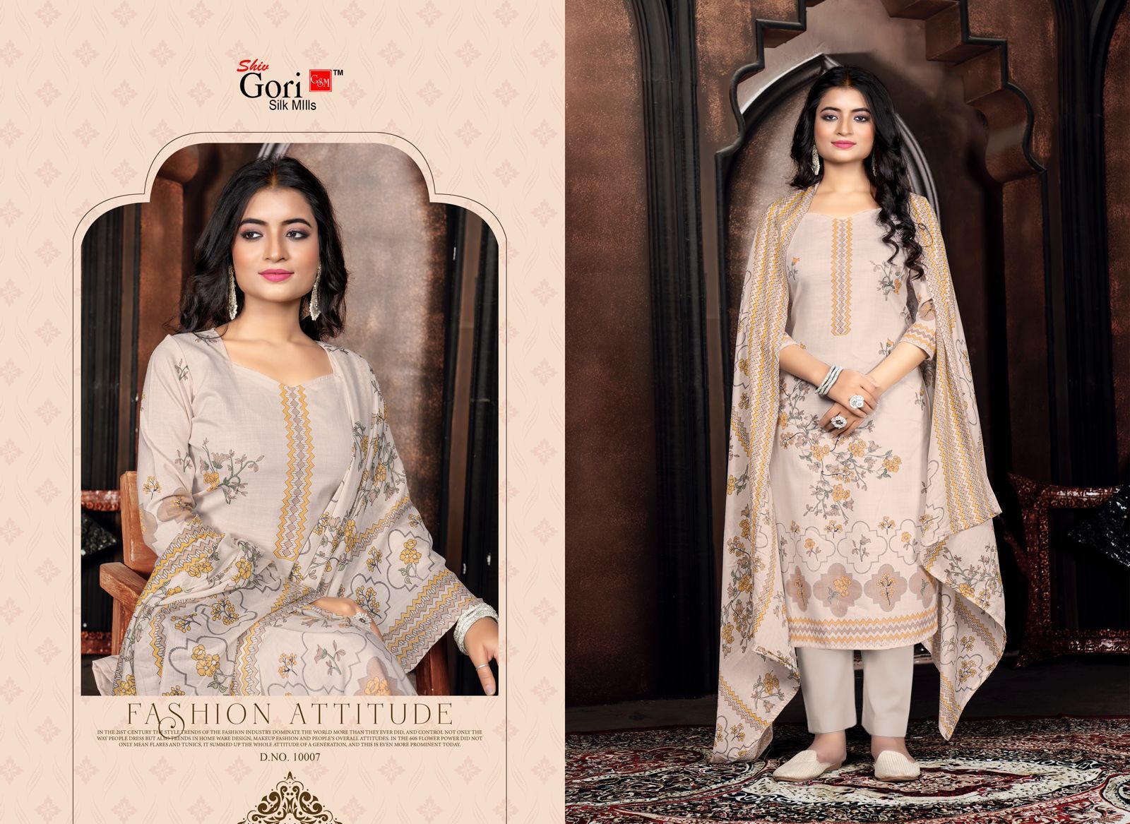 Mastani Shiv Gori Silk Mills Cotton Linen Pant Style Suits