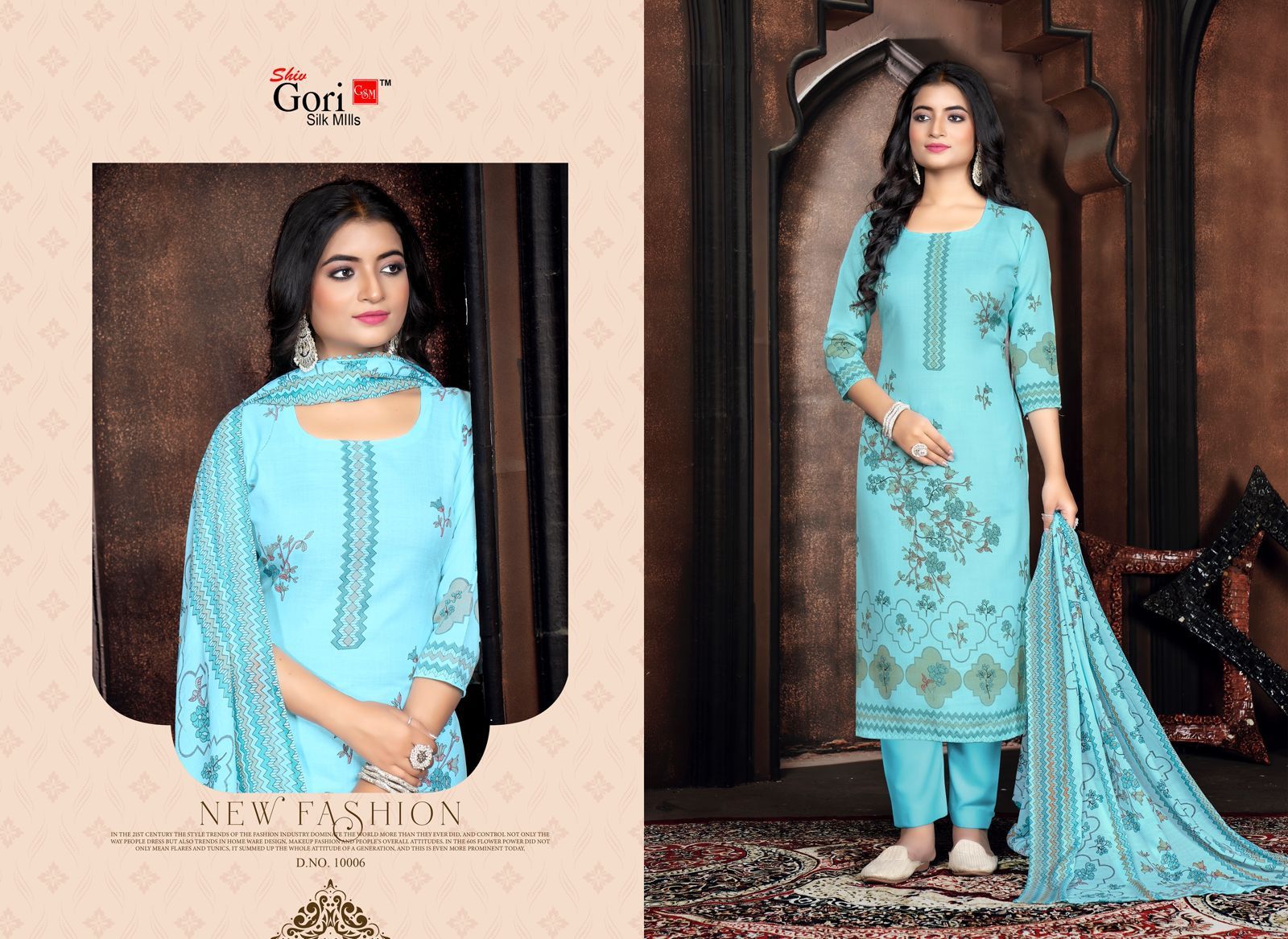 Mastani Shiv Gori Silk Mills Cotton Linen Pant Style Suits