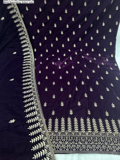 Masti Nayandeep Velvet Suits