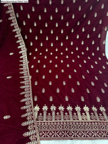Masti Nayandeep Velvet Suits