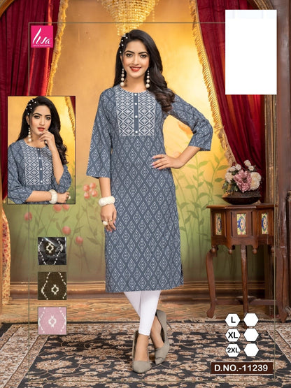 Max-A Zoya Rayon Knee Length Kurtis