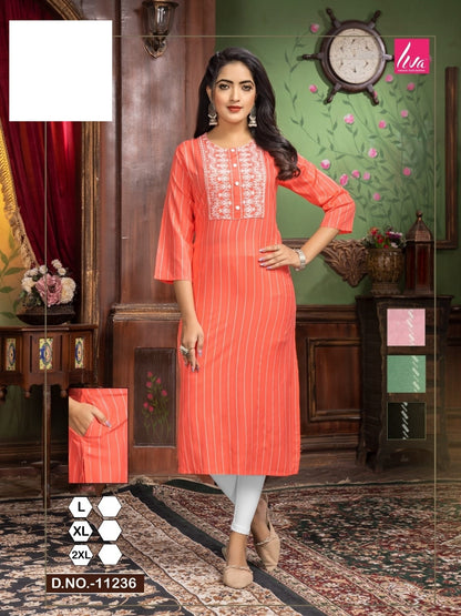 Max-A Zoya Rayon Knee Length Kurtis